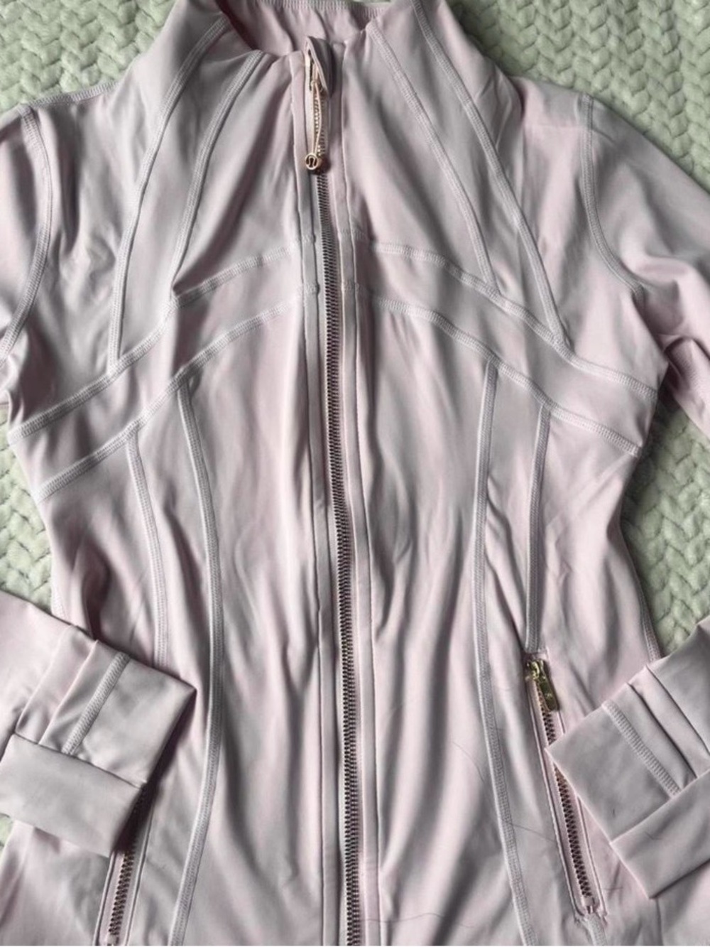lululemon athletica Pale Pink Zip-Up Bomber Jacket